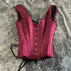 Burgundy maroon purple corset story corset size 22